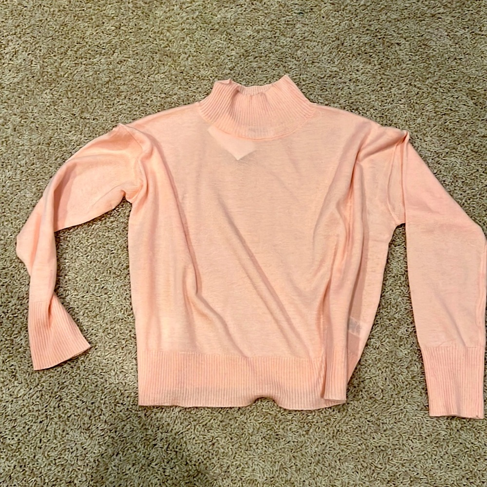 Light pink crop turtle neck
